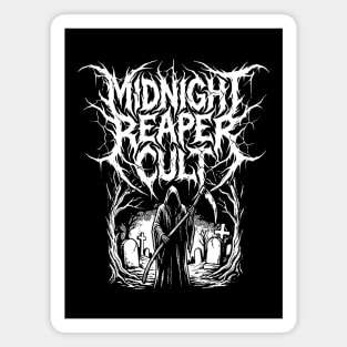 Midnight Reaper Death Metal Logo Design Magnet